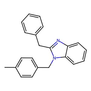 2-benzyl-1-(4-methylbenzyl)-1H-benzimidazole structure