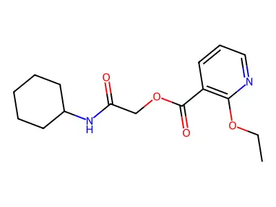 [2-(Cyclohexylamino)-2-oxoethyl] 2-ethoxypyridine-3-carboxylate structure