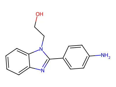 2-[2-(4-aminophenyl)-1H-1,3-benzodiazol-1-yl]ethan-1-ol structure
