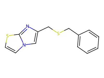 6-[(Phenylmethylthio)methyl]imidazo[2,1-b]thiazole structure