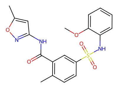 5-[(2-methoxyphenyl)sulfamoyl]-2-methyl-N-(5-methyl-1,2-oxazol-3-yl)benzamide structure