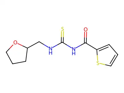 N-(oxolan-2-ylmethylcarbamothioyl)thiophene-2-carboxamide structure