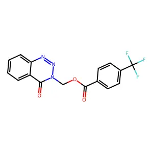 (4-oxobenzo[d][1,2,3]triazin-3(4H)-yl)methyl 4-(trifluoromethyl)benzoate structure