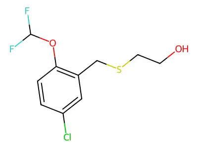 2-({[5-Chloro-2-(difluoromethoxy)phenyl]methyl}sulfanyl)ethan-1-ol structure