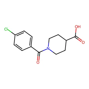 1-(4-Chlorobenzoyl)piperidine-4-carboxylic acid structure