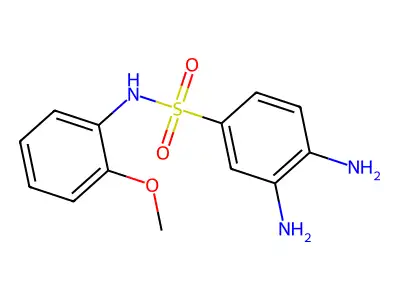 3,4-diamino-N-(2-methoxyphenyl)benzene-1-sulfonamide structure