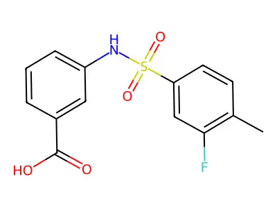 3-(3-Fluoro-4-methylbenzenesulfonamido)benzoic acid structure