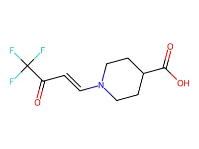1-(4,4,4-Trifluoro-3-oxobut-1-en-1-yl)piperidine-4-carboxylic acid structure