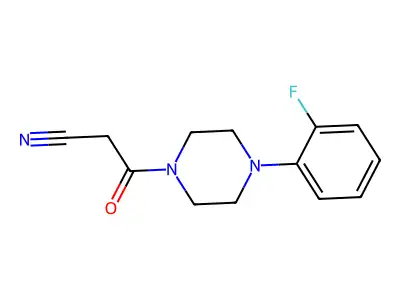 3-[4-(2-Fluorophenyl)piperazin-1-yl]-3-oxopropanenitrile structure