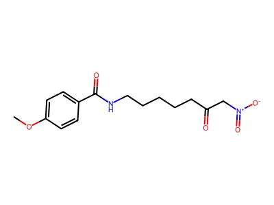4-methoxy-N-(7-nitro-6-oxoheptyl)benzamide structure