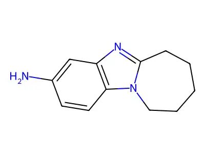 1,8-Diazatricyclo(7.5.0.0,2,7)tetradeca-2,4,6,8-tetraen-5-amine structure