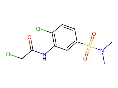 2-chloro-N-[2-chloro-5-(dimethylsulfamoyl)phenyl]acetamide structure