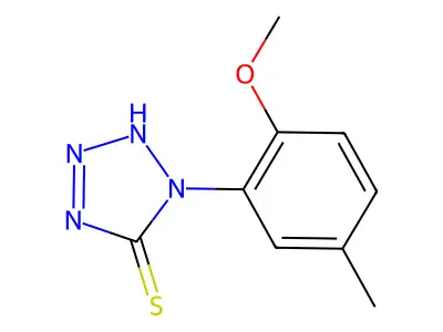 1-(2-methoxy-5-methylphenyl)-1H-1,2,3,4-tetrazole-5-thiol structure