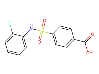 4-[(2-fluorophenyl)sulfamoyl]benzoic Acid structure