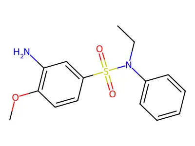 3-Amino-N-ethyl-4-methoxy-N-phenylbenzenesulfonamide structure