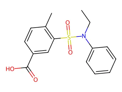3-[Ethyl(phenyl)sulfamoyl]-4-methylbenzoic acid structure