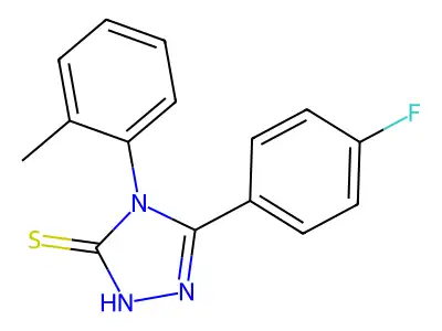 5-(4-fluorophenyl)-4-(2-methylphenyl)-4H-1,2,4-triazole-3-thiol structure