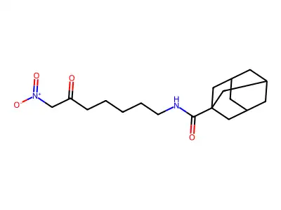 N-(7-nitro-6-oxoheptyl)adamantane-1-carboxamide structure