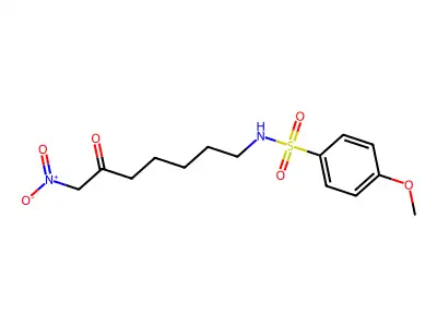 4-methoxy-N-(7-nitro-6-oxoheptyl)benzene-1-sulfonamide structure