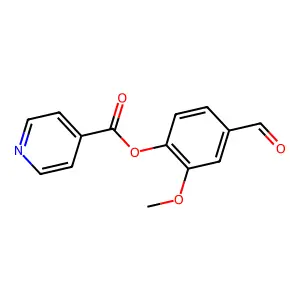4-Formyl-2-methoxyphenyl 4-pyridinecarboxylate structure