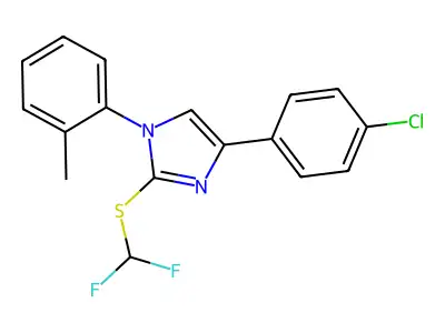 4-(4-Chlorophenyl)-2-[(difluoromethyl)thio]-1-(2-methylphenyl)-1H-imidazole structure