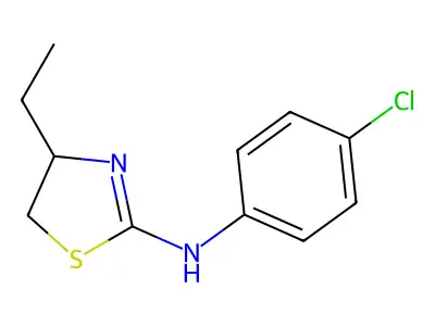 N-(4-chlorophenyl)-4-ethyl-4,5-dihydro-1,3-thiazol-2-amine structure