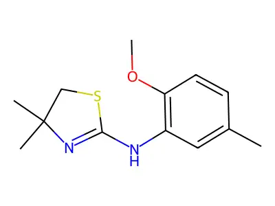 4,5-Dihydro-N-(2-methoxy-5-methylphenyl)-4,4-dimethyl-2-thiazolamine structure