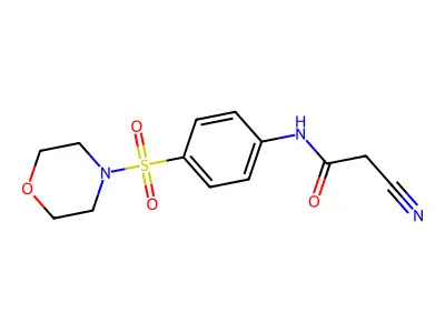 2-cyano-N-[4-(morpholin-4-ylsulfonyl)phenyl]acetamide structure