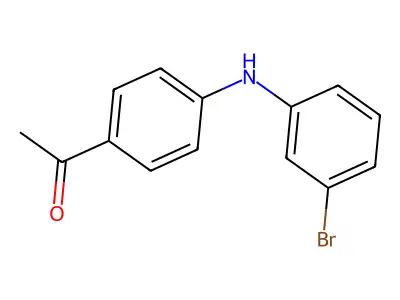 1-(4-((3-Bromophenyl)amino)phenyl)ethanone structure