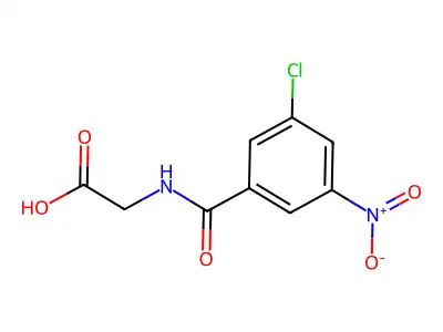 (3-Chloro-5-nitrobenzoyl)glycine structure