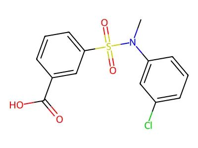 3-[(3-Chlorophenyl)(methyl)sulfamoyl]benzoic acid structure