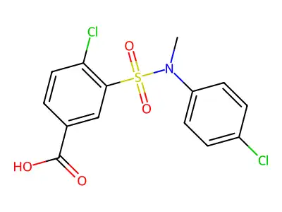 4-Chloro-3-[(4-chlorophenyl)(methyl)sulfamoyl]benzoic acid structure