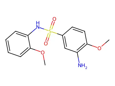3-amino-4-methoxy-N-(2-methoxyphenyl)benzene-1-sulfonamide structure