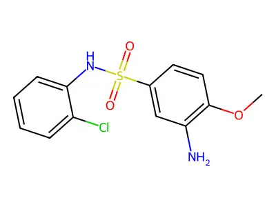 3-amino-N-(2-chlorophenyl)-4-methoxybenzene-1-sulfonamide structure