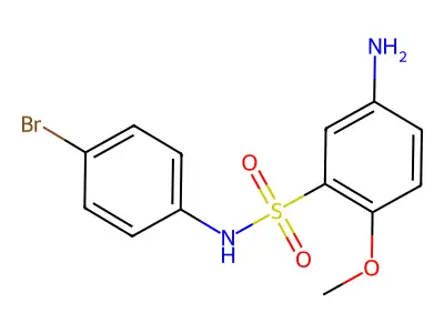 5-amino-N-(4-bromophenyl)-2-methoxybenzene-1-sulfonamide structure