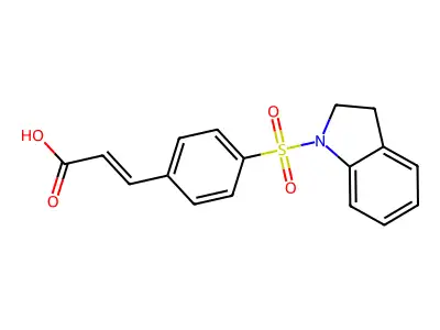 3-[4-(2,3-Dihydro-indole-1-sulfonyl)-phenyl]-acrylic acid structure