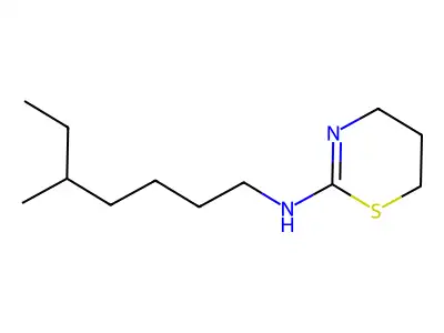 N-(5-methylheptyl)-5,6-dihydro-4H-1,3-thiazin-2-amine structure