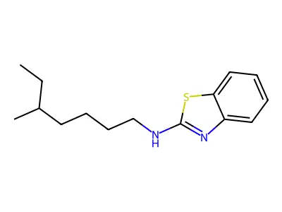N-(5-methylheptyl)-1,3-benzothiazol-2-amine structure