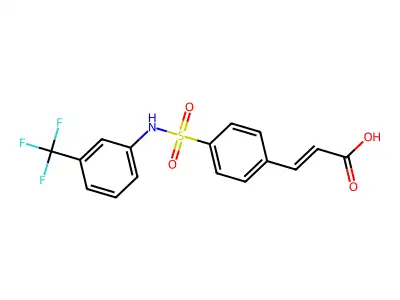 3-[4-(3-Trifluoromethyl-phenylsulfamoyl)-phenyl]-acrylic acid structure