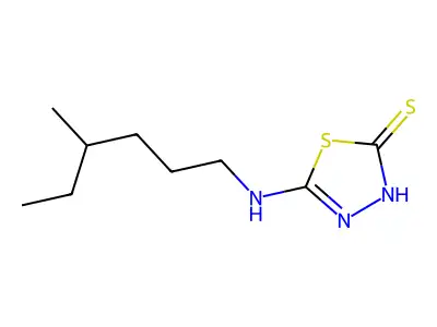 5-[(4-Methylhexyl)amino]-1,3,4-thiadiazole-2-thiol structure
