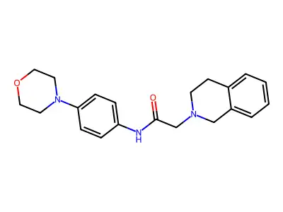 2-(3,4-dihydro-1H-isoquinolin-2-yl)-N-(4-morpholin-4-ylphenyl)acetamide structure