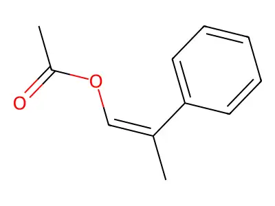 1-Propen-1-ol, 2-phenyl-, acetate, (1E)- structure