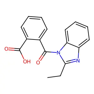 2-[(2-Ethylbenzimidazolyl)carbonyl]benzoic acid structure