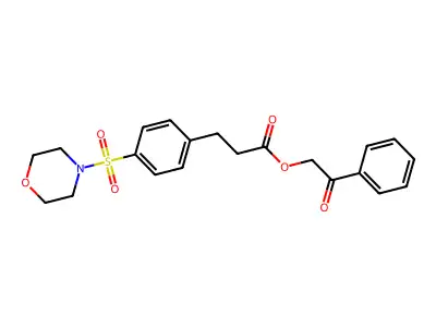 Phenacyl 3-(4-morpholin-4-ylsulfonylphenyl)propanoate structure