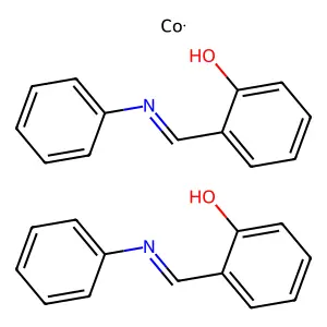 Cobalt;bis(2-(phenyliminomethyl)phenol) structure
