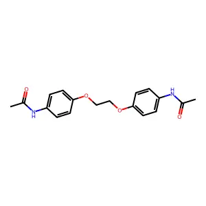 N1-(4-{2-[4-(acetylamino)phenoxy]ethoxy}phenyl)acetamide structure