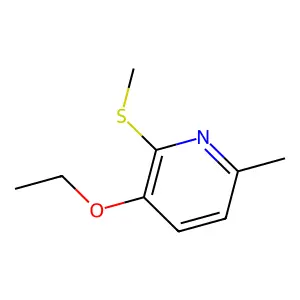 Pyridine, 3-ethoxy-6-methyl-2-(methylthio)- structure