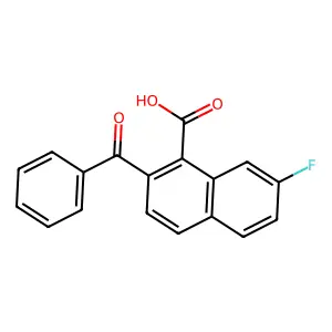 2-Benzoyl-7-fluoronaphthalene-1-carboxylic acid structure