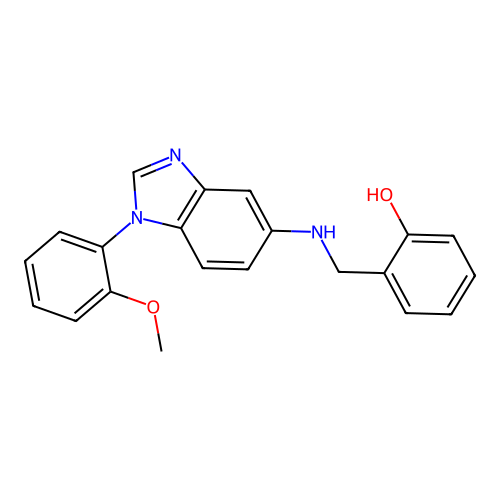 2-[[[1-(2-Methoxyphenyl)benzimidazol-5-yl]amino]methyl]phenol structure