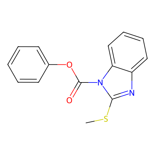 Phenyl 2-(methylsulfanyl)-1H-benzimidazole-1-carboxylate structure